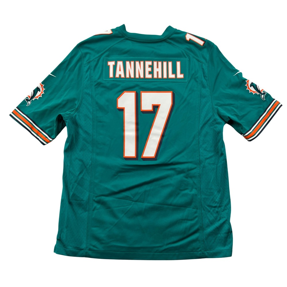 Nike Miami Dolphins Football Jersey Mens L Aqua Ryan Tannehill 17 NFL On Field